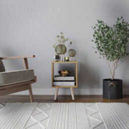 Urbn-Living Urbnliving 30Cm Height Beech Wooden Storage Cube Bookcase Scandinavian Style Pine Legs Living Room Bedroom - thumbnail 3