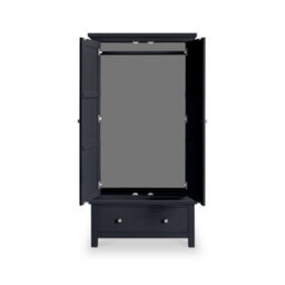 Cornish Black Double Wardrobe With Drawer - By Roseland Furniture - thumbnail 5