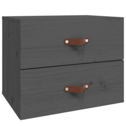 Berkfield Wall-Mounted Bedside Cabinets 2 Pcs Grey 50X36X40 Cm - thumbnail 5