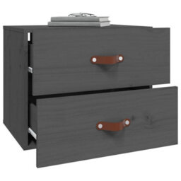 Berkfield Wall-Mounted Bedside Cabinets 2 Pcs Grey 50X36X40 Cm - thumbnail 4