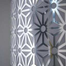 Inlight Hyperion Silver Effect Laser Cut Cylinder Light Shade (D)35Cm - thumbnail 3