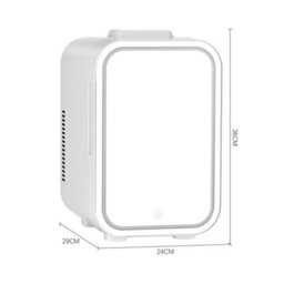 Living And Home White 12L Mini Counter Fridge With Led Mirror Door - thumbnail 3