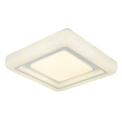 Luminosa Lighting Luminosa Marcia Square Decorative Flush Ceiling Light White Led 4000K - image 1