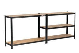 Rhino Racking 180 X 120 X 40Cm - Black - 5 Tier Boltless Heavy Duty Garage Shelving Unit - 1000Kg Load Weight - thumbnail 7