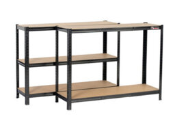 Rhino Racking 180 X 120 X 40Cm - Black - 5 Tier Boltless Heavy Duty Garage Shelving Unit - 1000Kg Load Weight - thumbnail 6