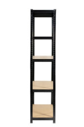 Rhino Racking 180 X 120 X 40Cm - Black - 5 Tier Boltless Heavy Duty Garage Shelving Unit - 1000Kg Load Weight - thumbnail 2