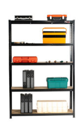 Rhino Racking 180 X 120 X 40Cm - Black - 5 Tier Boltless Heavy Duty Garage Shelving Unit - 1000Kg Load Weight - thumbnail 4