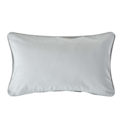 Homescapes Cotton Plain Grey Rectangular Cushion Cover, 30 X 50 Cm - image 1