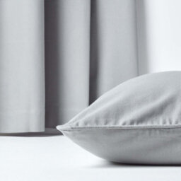 Homescapes Cotton Plain Grey Rectangular Cushion Cover, 30 X 50 Cm - thumbnail 5