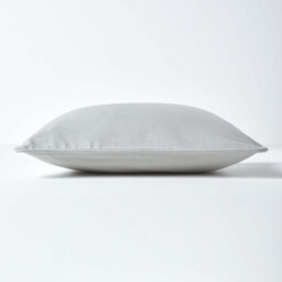 Homescapes Cotton Plain Grey Rectangular Cushion Cover, 30 X 50 Cm - thumbnail 2