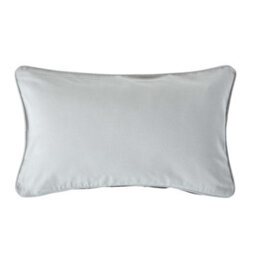 Homescapes Cotton Plain Grey Rectangular Cushion Cover, 30 X 50 Cm - thumbnail 1
