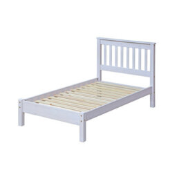 Core Products, Premium Corona White 3'0 Single Slatted Low-End Bedstead, White Wax Pine H100.0Cm X W101.6Cm X D201.5Cm - thumbnail 1