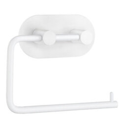 Beslagsboden - Design Toilet Roll Holder In Matt White Stainless Steel Self-Adhesive