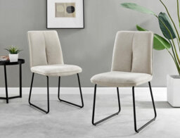 Furniturebox Uk Koko Oak Effect Round Dining Table & 4 Taupe Halle Chairs - thumbnail 8