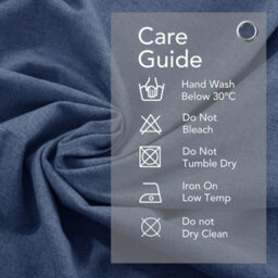 Deconovo Linen Effect 100% Blackout Curtains Thermal Insulated Eyelet With Coating Back Layer 46X54 Inch Blue 2 Panels - thumbnail 6