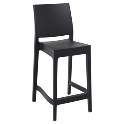 Spek Mid Height Bar Stool 65 - Black (Suitable For Outdoor) - image 1