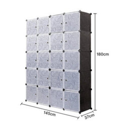 Mondeer 20 Cube Diy Wardrobe Plastic Cupboard Organizer Storage Clothes Closet - thumbnail 2