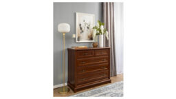 Arte Kent Chestnut 101Cm 5-Drawer Dresser - Classic Chest With Mixed Drawer Sizes - thumbnail 2