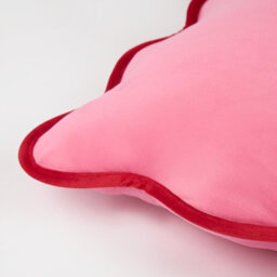 OHS 4 Pack Matte Velvet Scallop Edge Cushion Cover, Pink/red - 45 X 45Cm - thumbnail 4