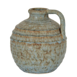 Hill Interiors Capella Krater Jug Vase - Ceramic - L16 X W16 X H18 Cm - Grey
