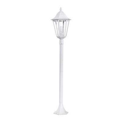 Stylish Ip44 Outdoor Bollard Light In White Aluminium - 1 X 60W E27 Tall Lamp Post - image 1