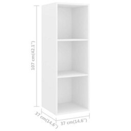 Berkfield 2 Piece Tv Cabinet Set White Engineered Wood - thumbnail 6