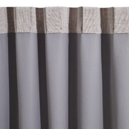 Thehotsale Solid Colour Faux Linen Polyester 100% Curtains Pair Blackout Beige Curtains - thumbnail 6