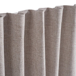 Thehotsale Solid Colour Faux Linen Polyester 100% Curtains Pair Blackout Beige Curtains - thumbnail 8