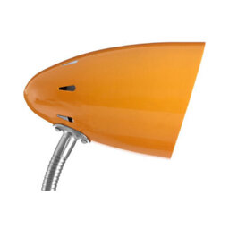 Orsina Orange Gloss Desk Lamp, Adjustable Chrome-Flex Stem With Conical Metal Shade, Requires 1 X E27 40W Bulb - thumbnail 3