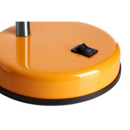 Orsina Orange Gloss Desk Lamp, Adjustable Chrome-Flex Stem With Conical Metal Shade, Requires 1 X E27 40W Bulb - thumbnail 2