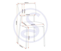 Seconique Sheldon Round Clear Glass Top Dining Set With 4 Orange Fabric Chairs - thumbnail 7