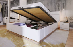 Arte Dentro  Ottoman Bed With Led Lighting And Storage - 160X200Cm - thumbnail 4
