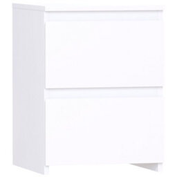 Lassic Vida Designs 2 Drawer Bedside Chest Small Bedroom Nightstand, (H)400mm (W)295mm (D)295mm, White - thumbnail 7
