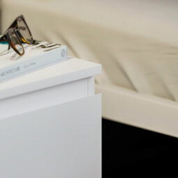 Lassic Vida Designs 2 Drawer Bedside Chest Small Bedroom Nightstand, (H)400mm (W)295mm (D)295mm, White - thumbnail 6