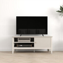 Melody Maison Large Taupe Wooden Tv Cabinet - Hales Taupe Range - thumbnail 5