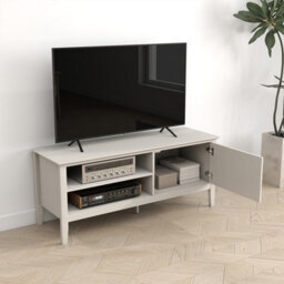 Melody Maison Large Taupe Wooden Tv Cabinet - Hales Taupe Range - thumbnail 3