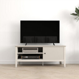 Melody Maison Large Taupe Wooden Tv Cabinet - Hales Taupe Range - thumbnail 4