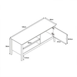 Melody Maison Large Taupe Wooden Tv Cabinet - Hales Taupe Range - thumbnail 7