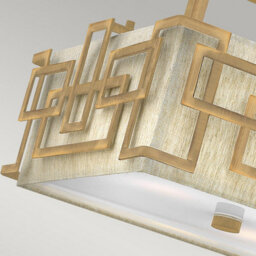 Luminosa Lighting Elstead Lanza 3 Light Semi Flush Mount Ceiling Light Brushed Bronze, E27 - thumbnail 3
