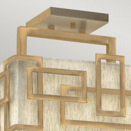 Luminosa Lighting Elstead Lanza 3 Light Semi Flush Mount Ceiling Light Brushed Bronze, E27 - thumbnail 2