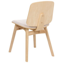Beliani Set Of 2 Dining Chairs Charleston Wood Light Brown/ Light Beige - thumbnail 6