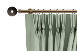 Lister Cartwright 28mm Antique Brass Fixed Metal Curtain Pole Set Rings With Horologue Finial(300 Cm) - thumbnail 5
