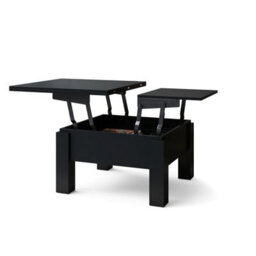 Heze Furniture Ozma 2 In 1 Extending Coffee / Dining Table 90-180Cm - Black - thumbnail 7