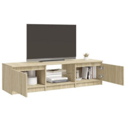 Vidaxl Tv Cabinet With Led Lights Sonoma Oak 140X40X36 Cm - thumbnail 7