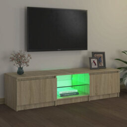 Vidaxl Tv Cabinet With Led Lights Sonoma Oak 140X40X36 Cm - thumbnail 8