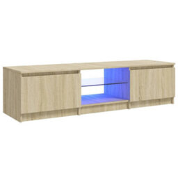 Vidaxl Tv Cabinet With Led Lights Sonoma Oak 140X40X36 Cm - thumbnail 2