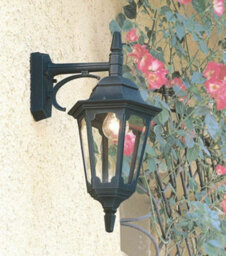 Stylish Outdoor Ip44 Wall Light Sconce With Black Finish And E27 Socket For Led Bulbs - thumbnail 4