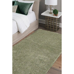 Melrose Laguna Super Soft Shaggy Green Area Rug 200/290Cm - thumbnail 1