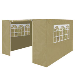 Sealey Dellonda Premium Side Walls Doors Windows For Gazebo Marquee Fits 2 X 2M - Beige - thumbnail 1