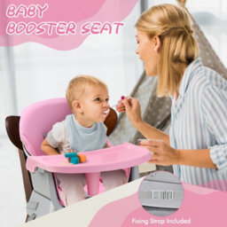 Costway 6-In-1 Baby High Chair Infant Feeding Chair Kids Stool W/removable Tray & Cushion - thumbnail 4